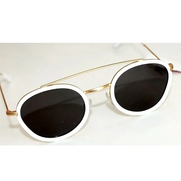 NWOT GLASSING “THE EDDY SUNGLASSES STEEL & ACETATE FRAMES WITH GREY LENSES - Picture 2 of 6